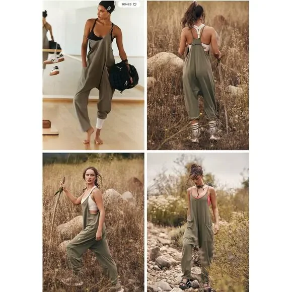 Free People Hot Shot Onesie | Green | Size M - Picture 1 of 6